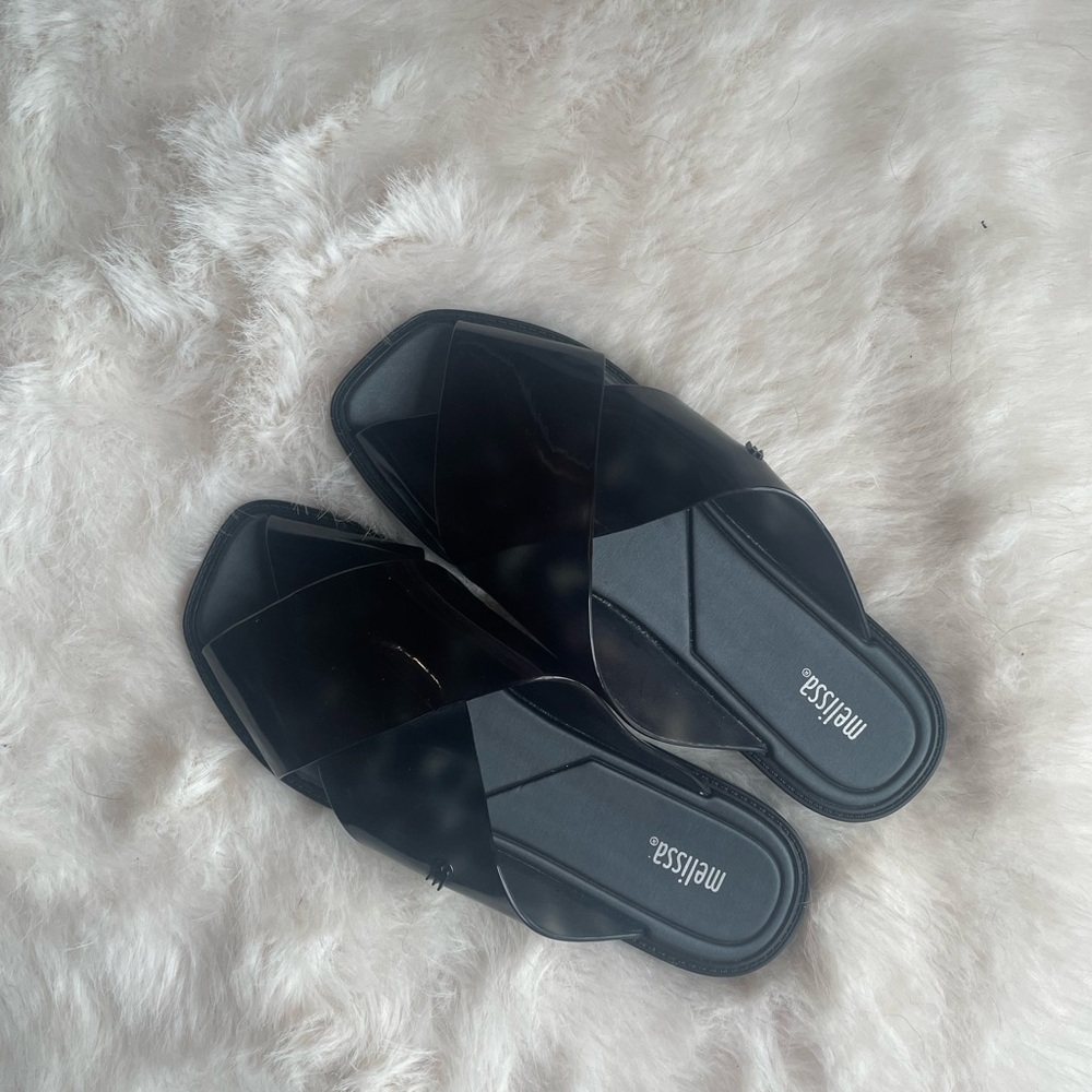 New Melissa Women's Black Mules.New without box